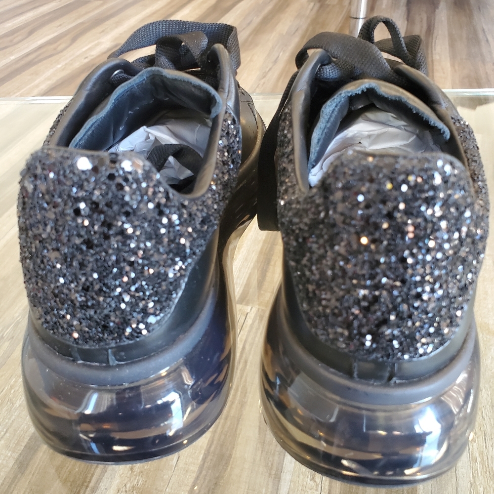 Alexander McQueen Black Fashion Sneakers Size 38 - Picture 10 of 13